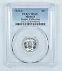 1945-S Mercury Dime Micro S Boston Collection MS65 PCGS Blue Label