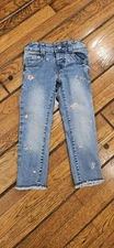 Mothercare Girls Floral Embroidered Jeans size 3/4