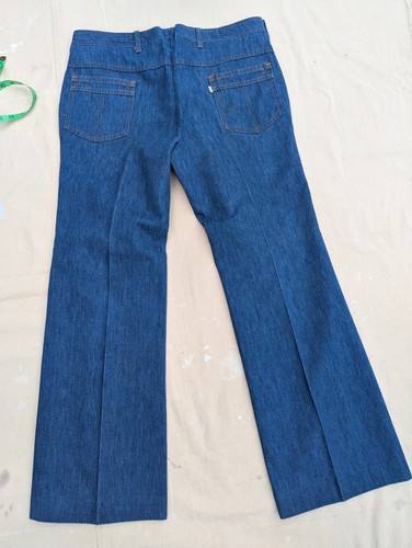 Vtg Levis Panatela Blue Denim Pants Men 36x31 *See**Description* 1970s Wide Leg