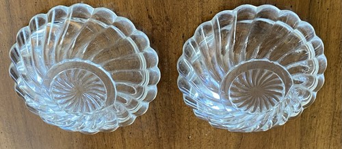 Pair Of Baccarat Crystal France Clear Open Salt Cellars Dips - Picture 4 of 6
