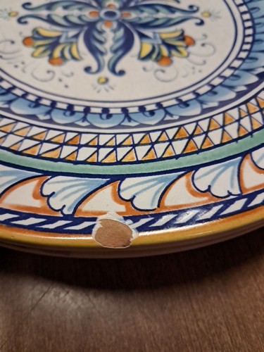 6 William Sonoma Mediterranean 9.25” Salad Plates Euc [*Chips] Bin 192 Italy - Picture 16 of 22