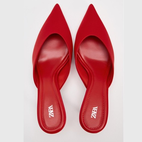 ZARA women's US size 9 Red Pointed Toe Heels NWT - 第 17/17 張圖片