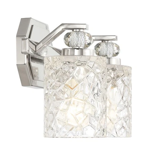 Minka Lavery 2612 Crystal Kay 2 Light 16"W Vanity Light - Chrome - Picture 2 of 4