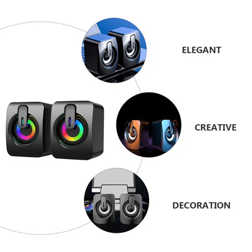 Wired Gaming Speakers Pc Usb Computer with Subwoofer USB-Powered - 第 8/12 張圖片