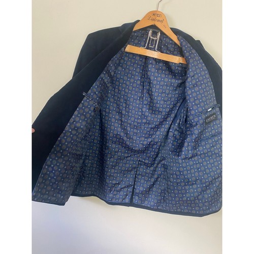 ⭐️Lauren Ralph Lauren Black Label Navy Corduroy Blazer Sport Coat Elbow Pads 41S - Picture 5 of 5