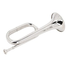 Clear Sound C Key Bugle For Orchestra Marching Band Silver Brass 11cm HIDW
