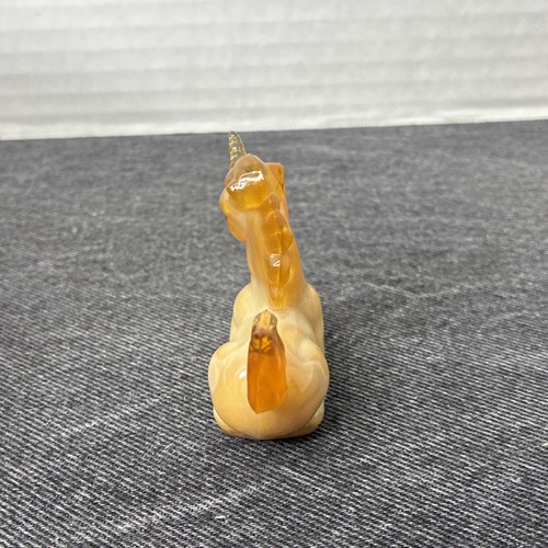 Boyd Art Glas Little Lucky Unicorn - Lot 2 - Amber Slag - B Diamond Line (#204) - Bild 8 von 11