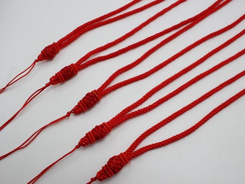 10 Red Chinese Thread Knotted Silk Love Rope String Necklace for Jade pendant - Picture 6 of 8