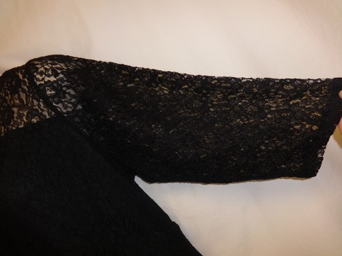 NWT Lane Bryant Dress 28 4x Surplice Lace Illusion Sheer Back Cocktail - Picture 7 of 8
