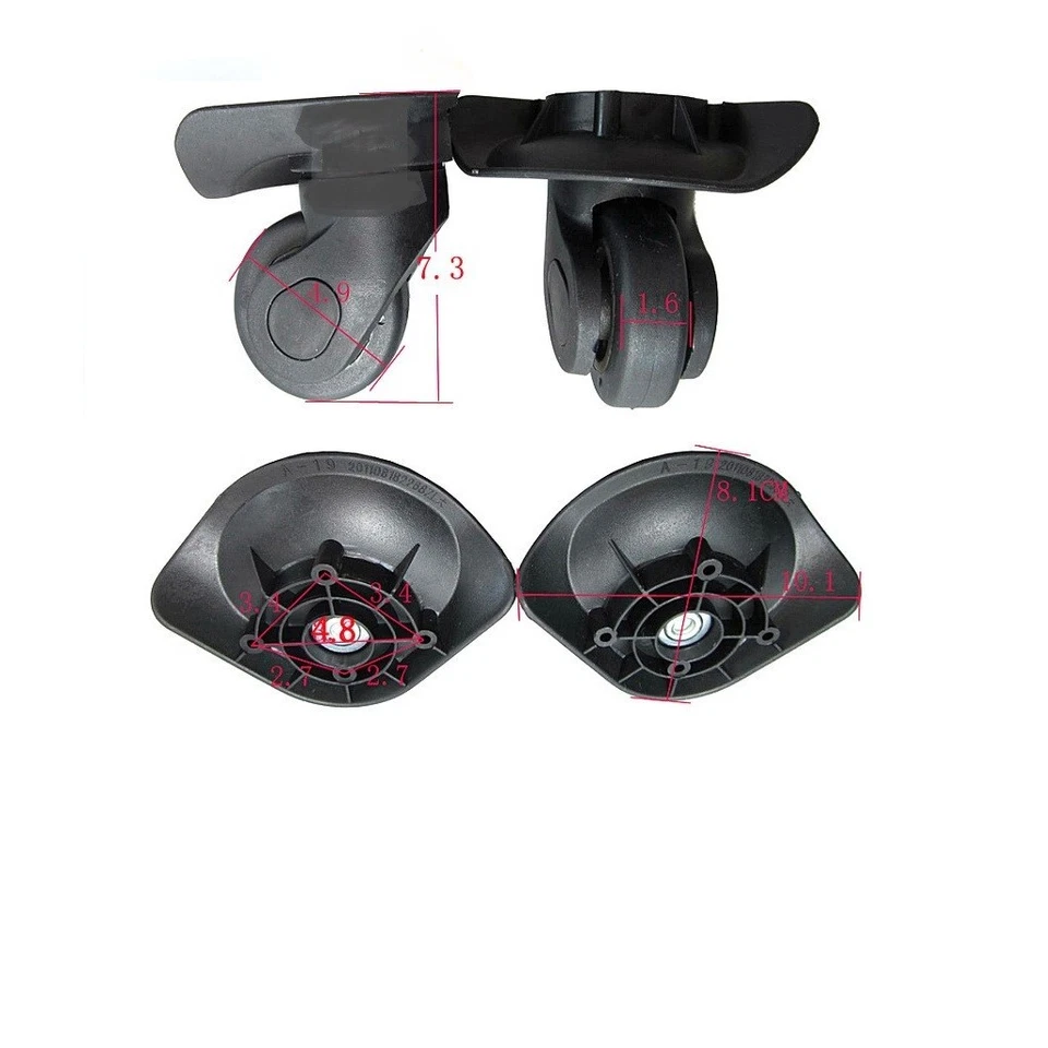 1 pair A19 Replacement Luggage Wheels Repair DIYAccessories for Travel Suitcases - Image 3 of 4