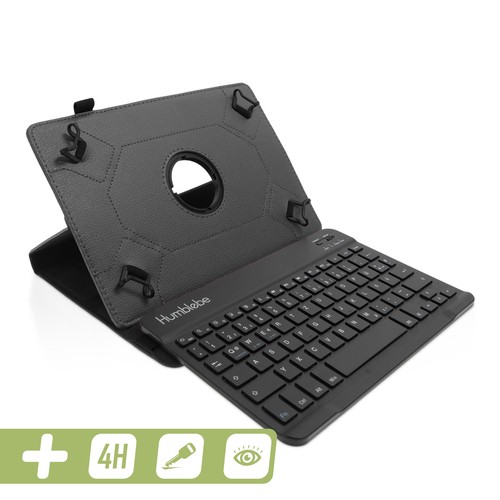 Hülle+Bluetooth-Tastatur,Schutzfolie in SCHWARZ 10.1" Huawei MediaPad M5 Lite 10 - Bild 2 von 10
