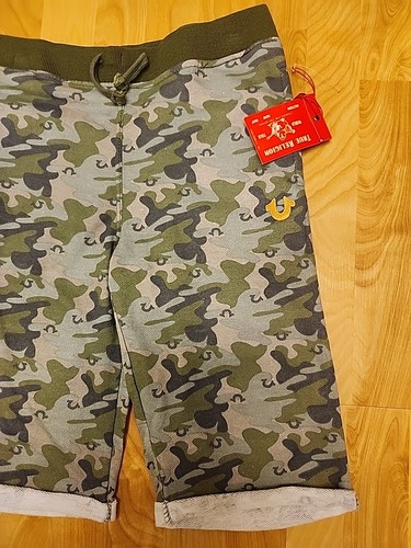 Pantalones Cortos True Religion Camuflados Polar Oliva Niños Talla L Nuevos con Etiquetas - Imagen 3 de 7