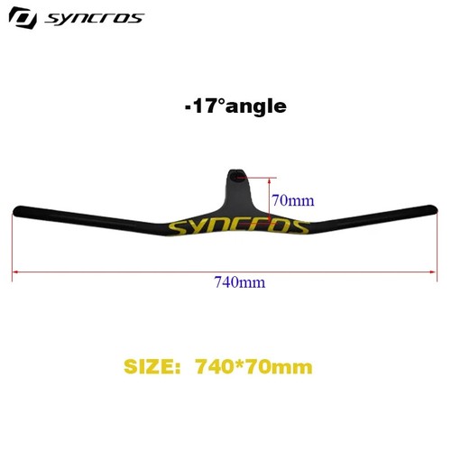 28.6mm -17Degree Carbon Integrated Cockpit Handlebar for Mountain Bike 660~800mm - Picture 8 of 40
