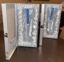 NEW! Pair Of Waterford Snowflake Wishes Goodwill Kerry Flutes