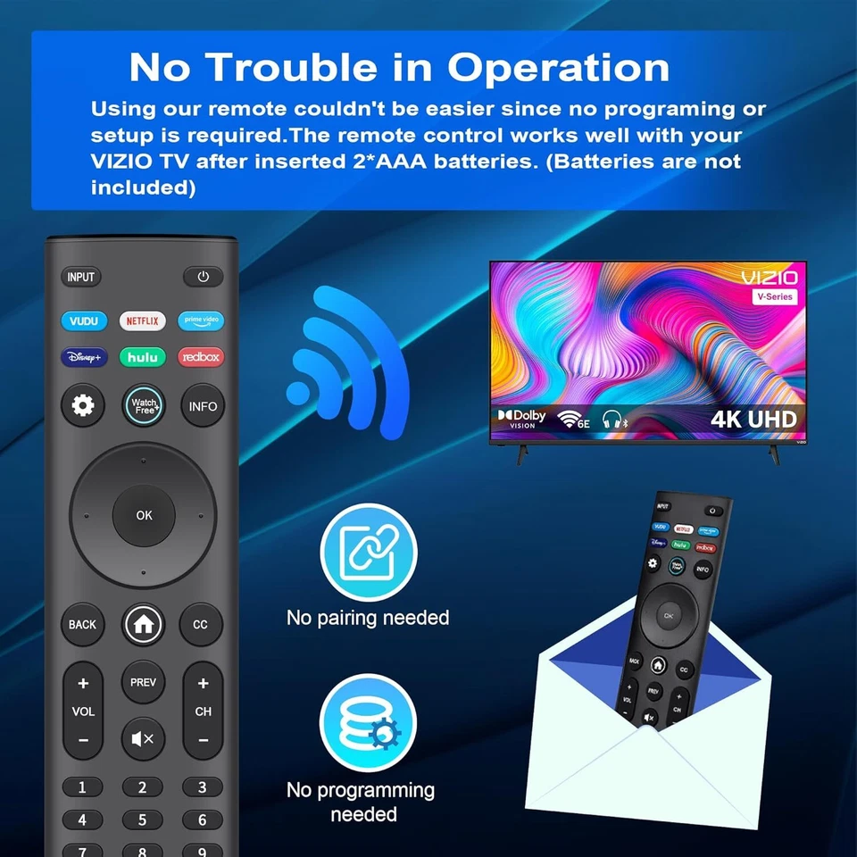 Replacement Remote for VIZIO All LED LCD HD 4K UHD HDR Smartcast 3D Smart TVs - Image 4 of 4