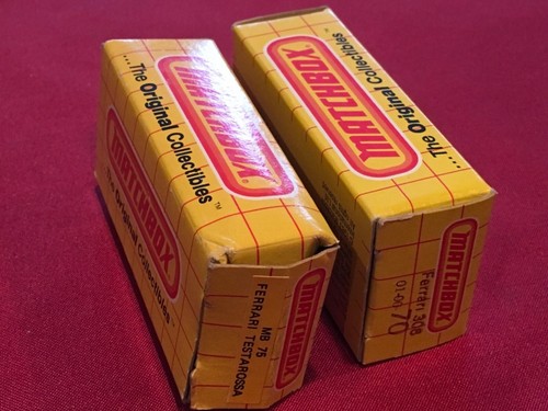 TWO Matchbox Ferrari EMPTY ORIGINAL BOXES. MB 75 Testarossa & 70 Ferrari 308 - Picture 11 of 12