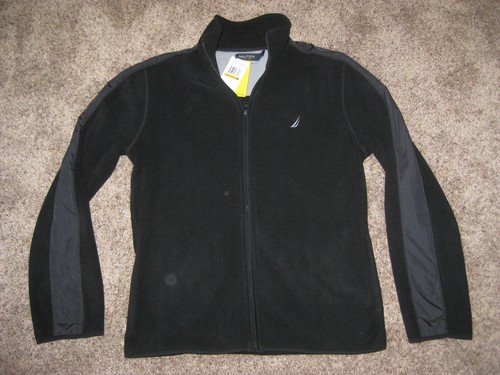 NEW NAUTICA FULL Zip Fleece Jacket S SM SMALL OTB TRUE BLACK $79.50 K4420R NWT - Bild 1 von 7
