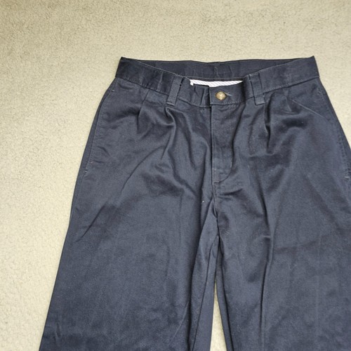 Chaps Pants Youth 16 Blue Pleated School Approved Straight Leg Casual - Picture 5 of 13