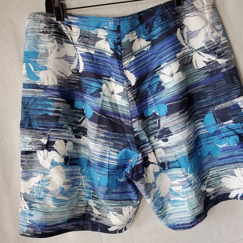 BASIX OF AMERICA SWIM SURF SHORTS TRUNKS Blue POLYESTER Men's 2XL BOA NWT - Picture 10 of 10