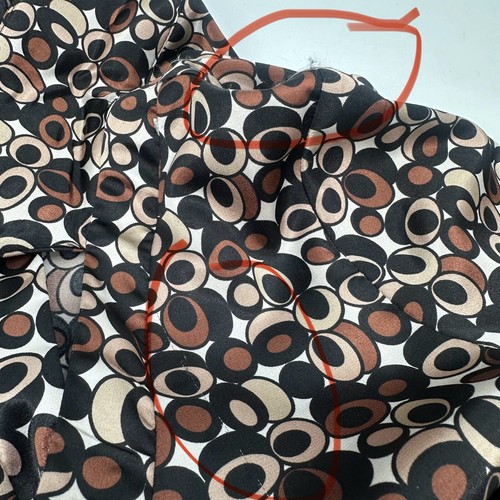 AGB Dress Petite 6P Black Brown Print Satin Wrap Sheath 3/4 Slv Unworn SNAGS - Picture 9 of 14