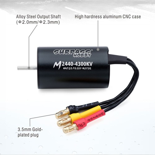 Combo de alimentación ESC motor sin escobillas SURPASS HOBBY 3100/4500/4800KV para coche de radiocontrol 1/10 - Imagen 4 de 33