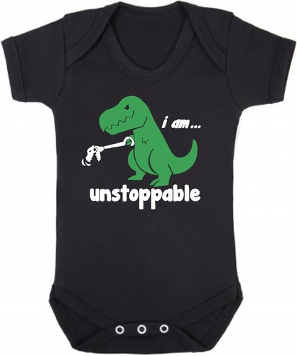 Traje de bebé I AM UNSTOPPABLE Chaleco de crecimiento bebé Divertido T-Rex Baby Shower Lindo Regalo - Imagen 12 de 13