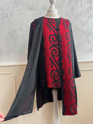 WINDSMOOR Red Black Sparkle Swirl Camisole & Jacket Formal Occasion Outfit 10/12 - Picture 14 of 17