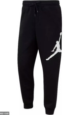 NWT $75 AIR JORDAN JUMPMAN JOGGERS FLEECE PANTS Black Nike STANDARD FIT Sz S-XL