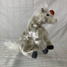 Ty Beanie Babies Lightning Horse 7” Plush Stuffed Animal Toy Spotted Shiny White