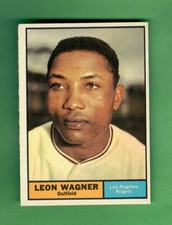 1961 TOPPS BASEBALL#547 LEON WAGNER HIGH NUMBER 1ST YEAR WITH ANGELS NEAR MINT