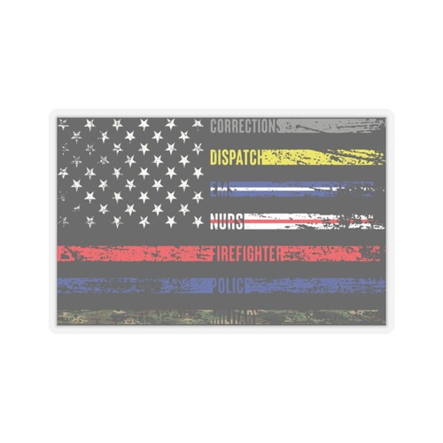 First Responder USA Flag Corrections Dispatch EMS Nurse Firefighter Police - Picture 2 of 24