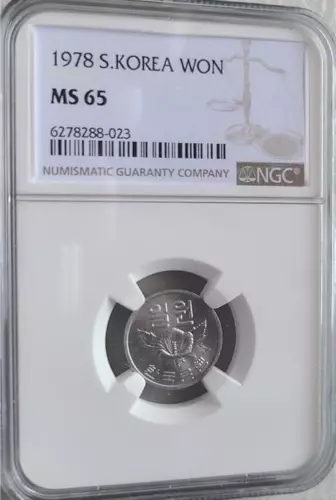 South Korea 1 Won 1978 NGC MS 65