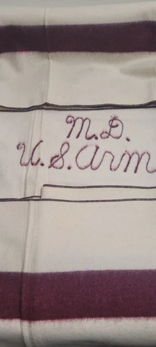 Chatham & Marshall 1944 WW2 M.D. H.B 90" X 68” 100% Wool #71580 Great Shape