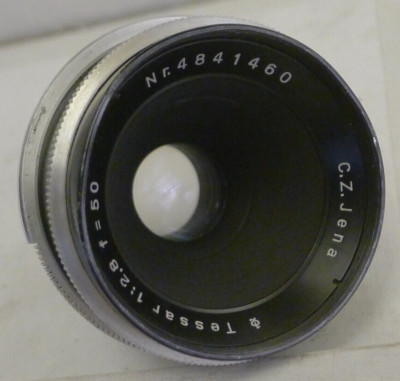 Tessar1；2.8f=50mmTCarlZeissJena Carl Zeiss Jena Tessar 1:2.8 f-50 lens - Missing Mount Part