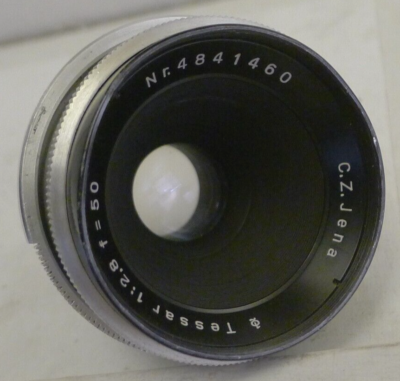 Tessar1；2.8f=50mmTCarlZeissJena Carl Zeiss Jena Tessar 1:2.8 f-50 lens - Missing Mount Part