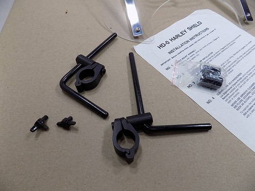 NEW SLIP STREAMER MINI POLICE CLEAR WINDSHIELD KIT / HD-0-C / HARLEY - Picture 4 of 6