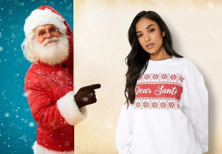 Dear Santa Medium Christmas Lounge Wear Xmas Tracksuit Womens PJ