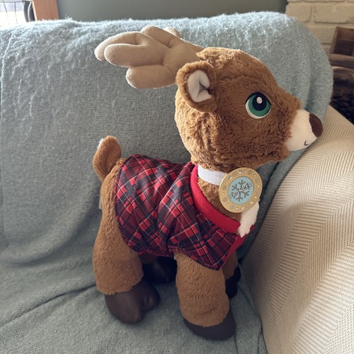 Build A Bear Prancer Christmas BAB Plush Stuffed Animal With Clothes And Collar - Picture 2 of 12