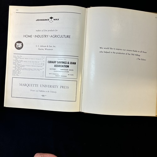 1961 Student Yearbook Alumni Marquette University Milwaukee Wisconsin WI Hilltop - Picture 22 of 23