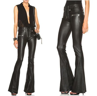 Punk Womens Faux Leather Motorbiker 