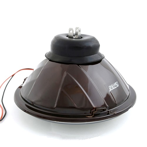 Paire d'ampoules halogènes 7" SMD Ambre 45 LED Halo Angel Eye H4 Phare - Photo 10/12