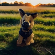 Simi Valley Police Dog Plush 8"T Plush w/ Tag & Vest,  Hero Industries -Titan K9