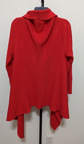 Lauren Ralph Lauren Women's Coral Orange Open Drape Cardigan Sweater One Size - Picture 7 of 8