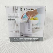The First Years Quick 2-in-1 Simple Serve Bottle Warmer Baby New Tested 