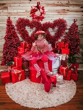 Valentines Day Pixie Fairy Elf Shelf Sitter 21  Posable Mantel Tabletop Doll