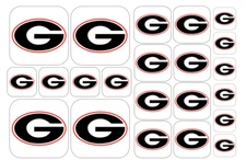Georgia Bulldogs Team Stickers - Multiple Size/Material Options - Free Shipping