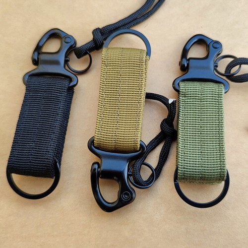 Schwerlast Schlüsselring Halter Taktische Molle Schnalle Sicherheit Schlüsselanhänger Gürtelclip - Bild 2 von 15
