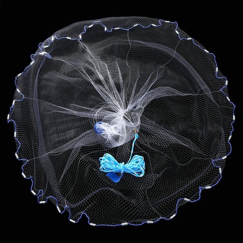 Hand Throw Fishing Cast Net Spin Bait Sinker Mesh Equipment Diameter Full Spread - Picture 9 of 18