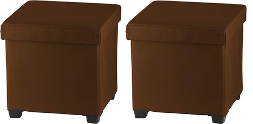 1pc/2pc Folding Storage Ottoman Foot Rest Stool Indoor Outdoor Seat Coloured Box - Picture 9 of 9