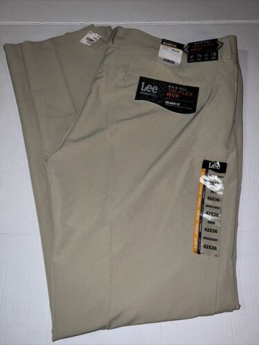 Lee 42x36 Men's Big & Tall MVP Extreme Performance Straight Fit Khaki Pants NWT